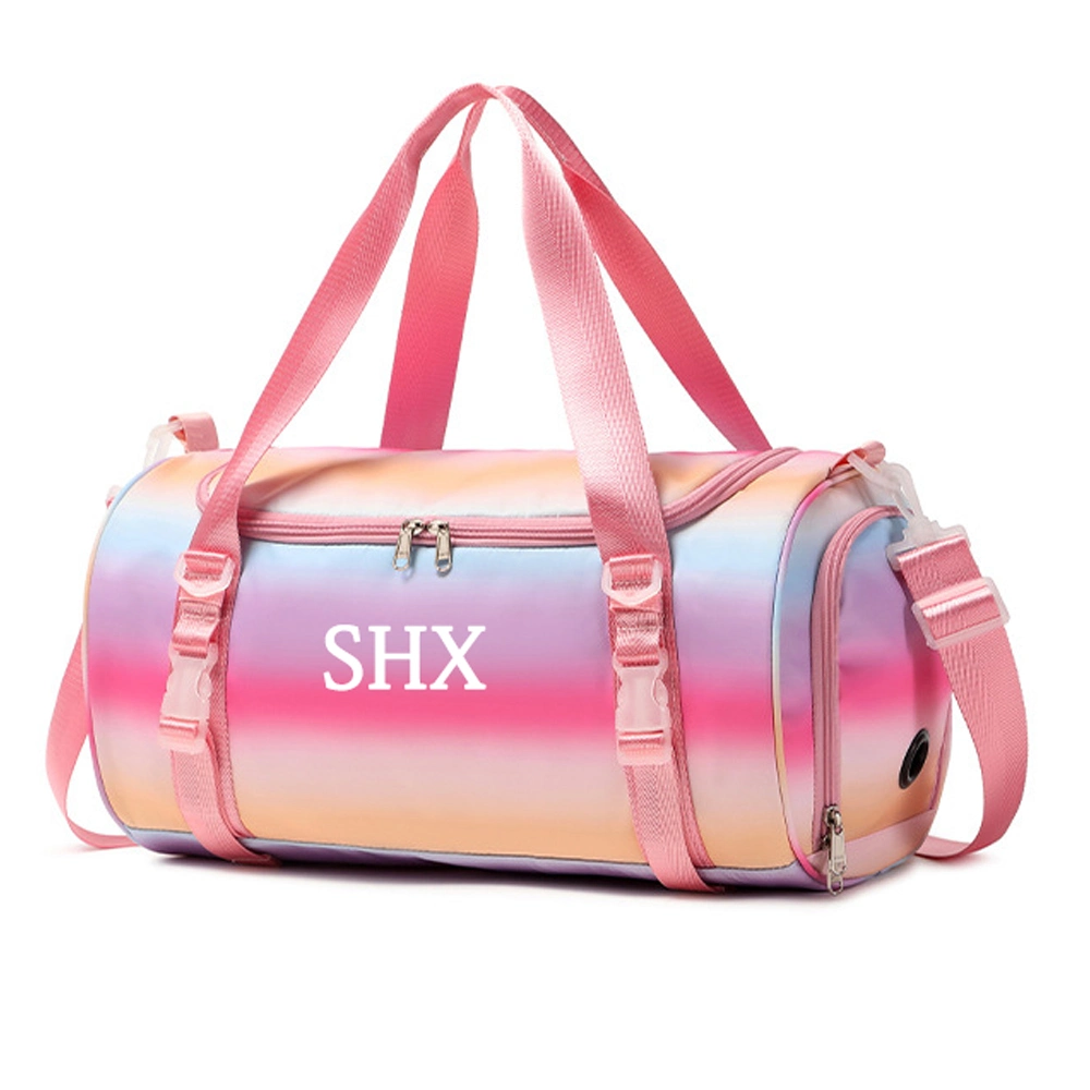 Fashion Pink Weekend Duffle Handbag Bag Kids Rainbow Cute Teddy Shoulder Travel Bag for Ladies Girls