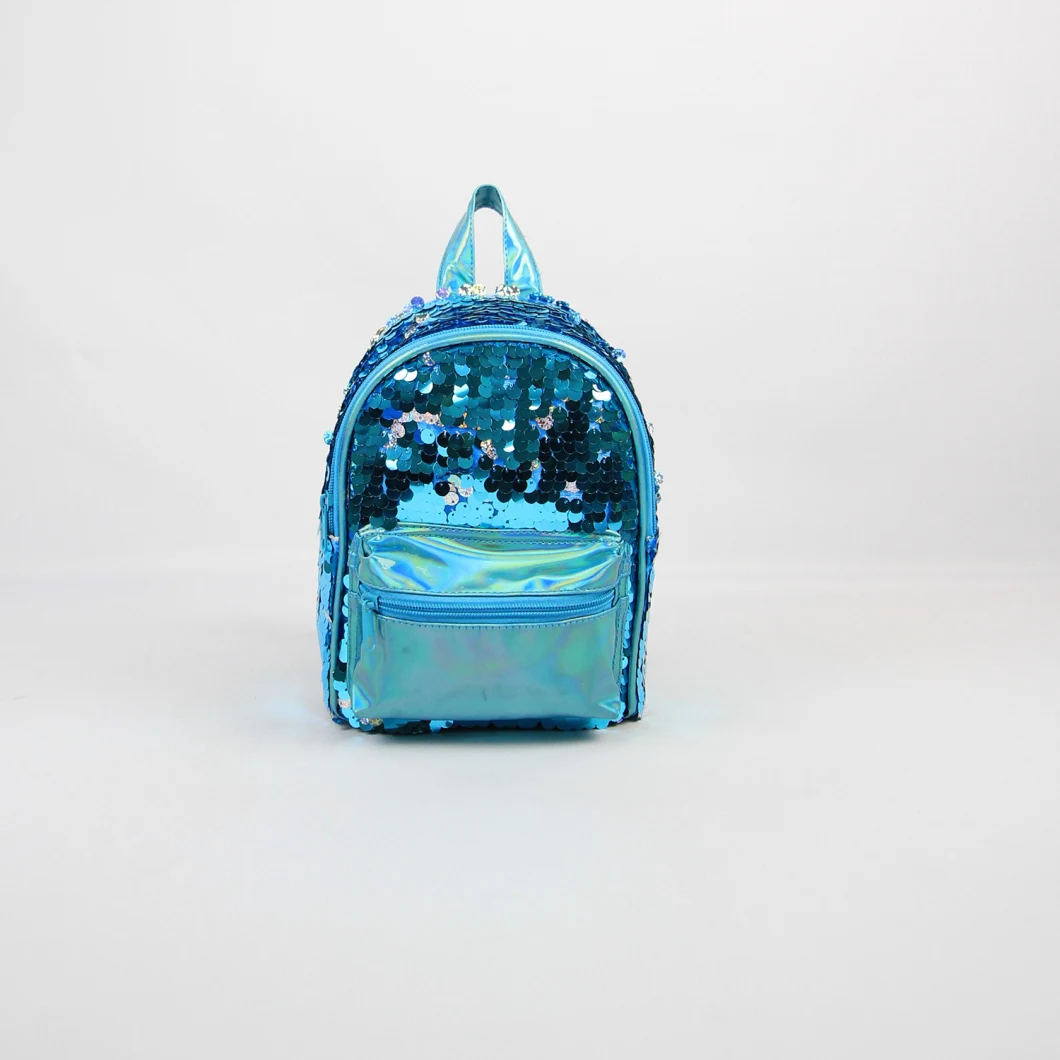 Fashion New Trendy Girls School Bag Kids Glitter Sequins Reversible Backpack