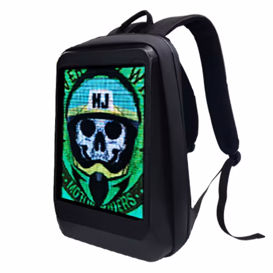 APP Control WiFi Smart Backpack con pantalla LED para publicidad al aire libre Billboard LED Backpack