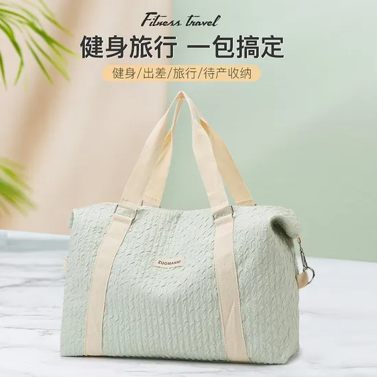 Bolsa de lona de gran capacidad para equipaje de viaje deportivo para gimnasio para mujer
